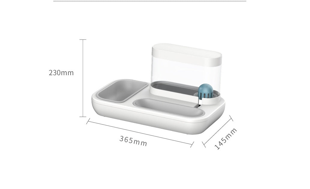 4 Style Pet Feeder Bowl With Automatic Drinking Fountain 1.5L Capacity