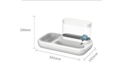 4 Style Pet Feeder Bowl With Automatic Drinking Fountain 1.5L Capacity