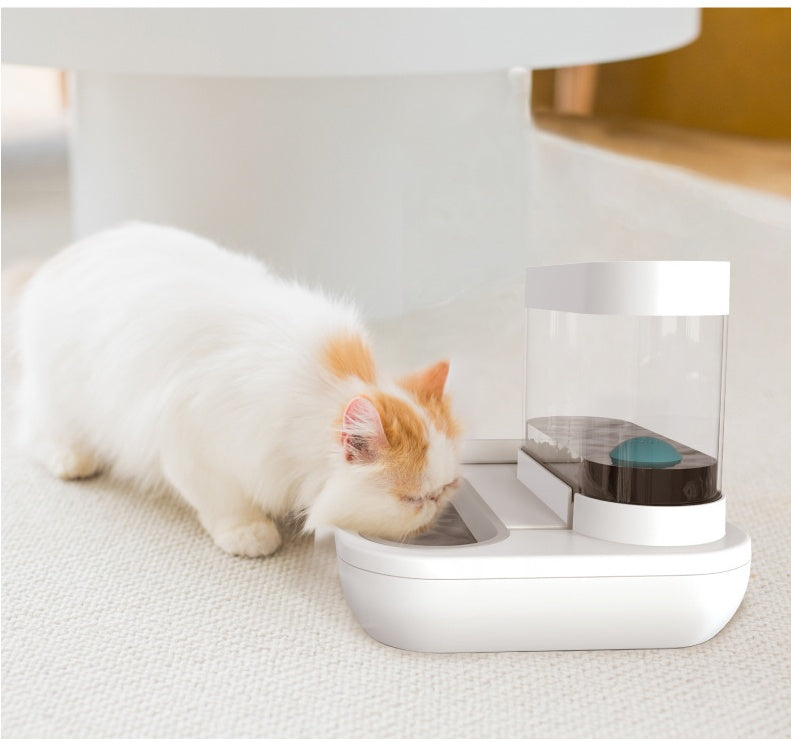 4 Style Pet Feeder Bowl With Automatic Drinking Fountain 1.5L Capacity