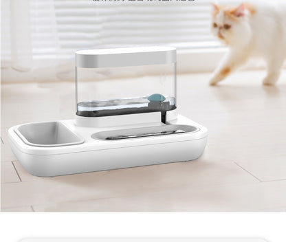 4 Style Pet Feeder Bowl With Automatic Drinking Fountain 1.5L Capacity