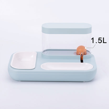 4 Style Pet Feeder Bowl With Automatic Drinking Fountain 1.5L Capacity