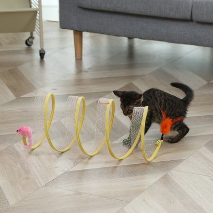 Mouse Shape Balls Foldable Cat Tunnel