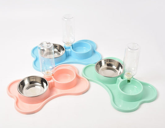 Automatic Drinking Water Double Bowl