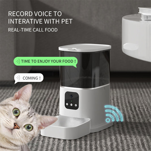 Automatic Feeder Large Capacity Smart Voice Recorder APP Control Timer Feeding Cat Dog Food Dispenser With WiFi Pet Bowl