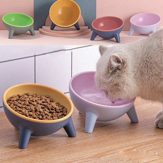 Nordic Color Feeder Bowl With Stand Pet Feeding