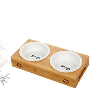 Single & Double Bamboo Ceramic Bowl