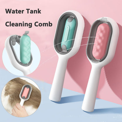 4 In-1 Grooming Brush With Water Tank Double-Sided Hair Removal Brush